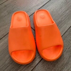 Yeezy Bright Orange Slide Sandals (Mens)